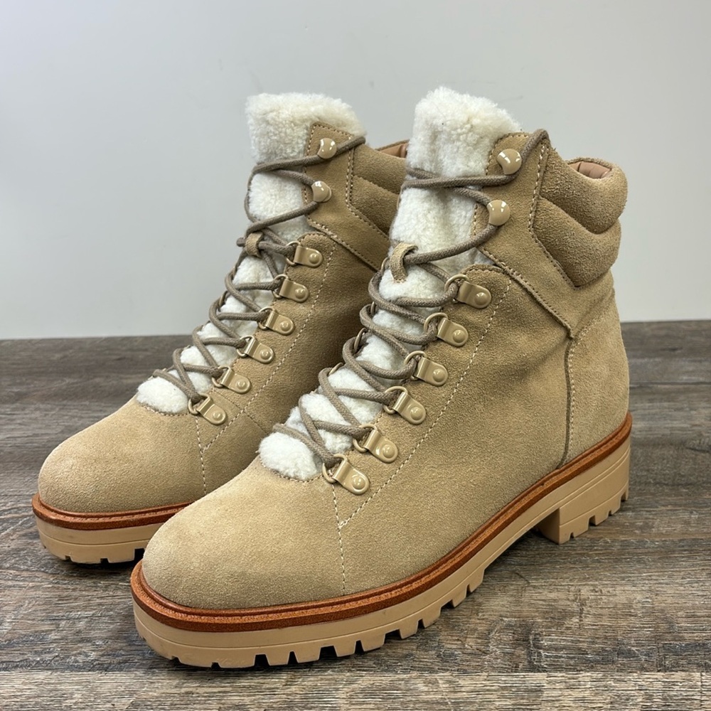 Marc Fisher MALLIE 3 Faux Fur Round Toe Ankle Boots. 9.5